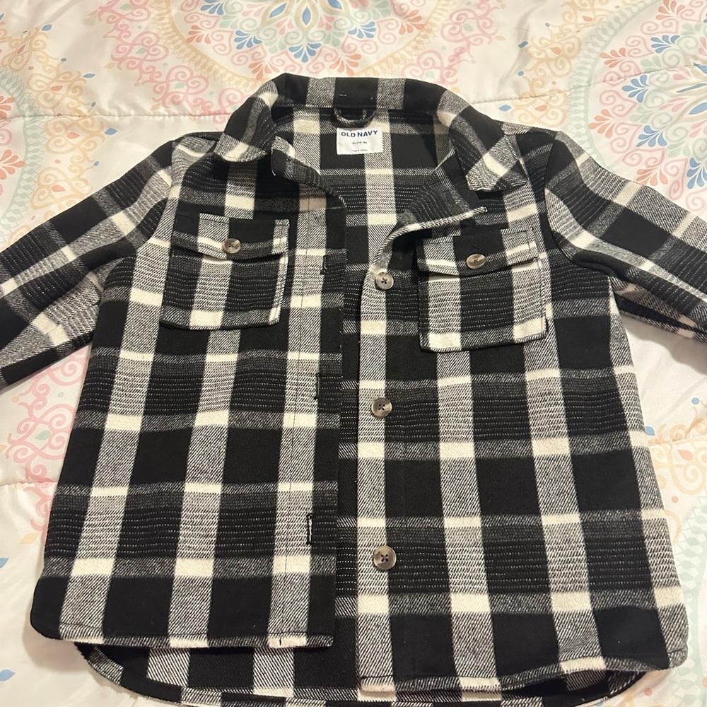 Old Navy Black and White Plaid Jacket